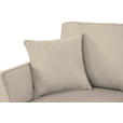 ECKSOFA in Velours Beige  - Beige/Schwarz, KONVENTIONELL, Holz/Textil (244/159cm) - Carryhome