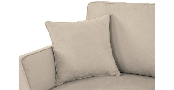 ECKSOFA in Velours Beige  - Beige/Schwarz, KONVENTIONELL, Holz/Textil (244/159cm) - Carryhome