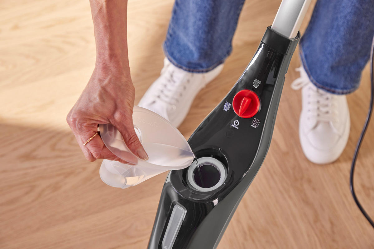 VILEDA STEAM PLUS ÅNGMOPP - röd/svart, plast (14.7/126/25.6cm) - Best Price