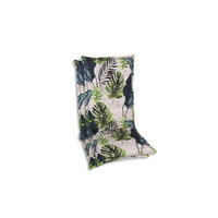 SESSELAUFLAGENSET Blätter  - Blau/Hellgrau, Basics, Textil (50/7/108cm)