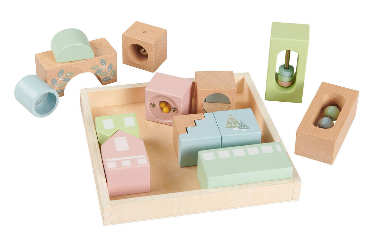 BAUSTEINE  - Multicolor, Basics, Holz/Kunststoff (22/22cm) - My Baby Lou