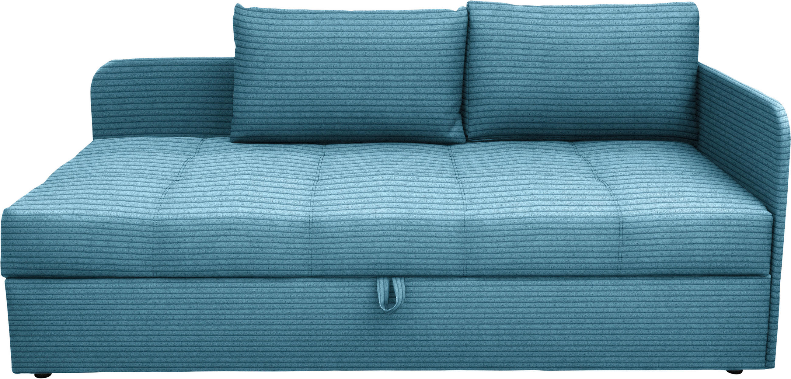 LIEGE  in Cord Blau  - Blau/Schwarz, Basics, Kunststoff/Textil (205/90/95cm) - Xora