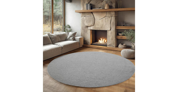 FLACHWEBETEPPICH 120 cm HELIX Silberfarben  - Silberfarben, Basics, Kunststoff/Textil (120cm) - Novel