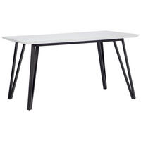ESSTISCH in Metall, Glas, Holzwerkstoff 140/90/76 cm  - Schwarz/Weiß, Design, Glas/Holzwerkstoff (140/90/76cm) - Carryhome