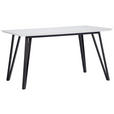 ESSTISCH in Metall, Glas, Holzwerkstoff 140/90/76 cm  - Schwarz/Weiß, Design, Glas/Holzwerkstoff (140/90/76cm) - Carryhome