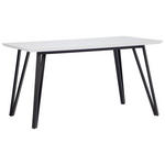 ESSTISCH in Metall, Glas, Holzwerkstoff 140/90/76 cm  - Schwarz/Weiß, Design, Glas/Holzwerkstoff (140/90/76cm) - Carryhome