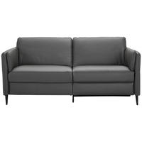 3-SITZER-SOFA Echtleder Anthrazit, Schwarz  - Anthrazit/Schwarz, Design, Leder/Metall (190/84/99cm) - Dieter Knoll