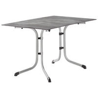 GARTENKLAPPTISCH 120/80/73 cm Metall, Kunststoff rechteckig  - Graphitfarben/Grau, Basics, Kunststoff/Metall (120/80/73cm) - Sieger