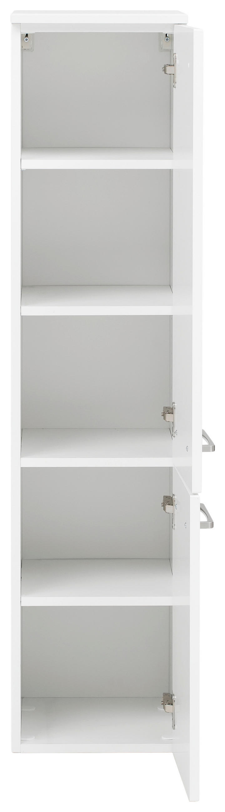 MIDISCHRANK 30/130/35 cm  - Edelstahlfarben/Weiß, KONVENTIONELL, Holzwerkstoff/Metall (30/130/35cm) - Held