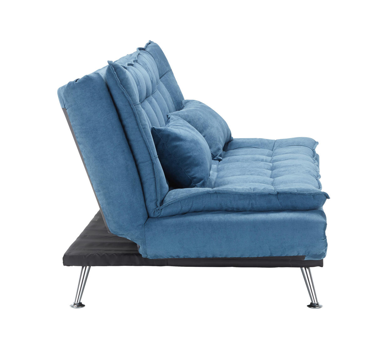 BÄDDSOFFA i flatväv mörkblå  - silver/mörkblå, Basics, metall/trä (196/92/98cm) - Best Price