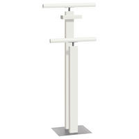 HERRENDIENER in Weiß, Alufarben 45/107/28 cm   - Alufarben/Weiß, KONVENTIONELL, Holz/Metall (45/107/28cm) - Hasena
