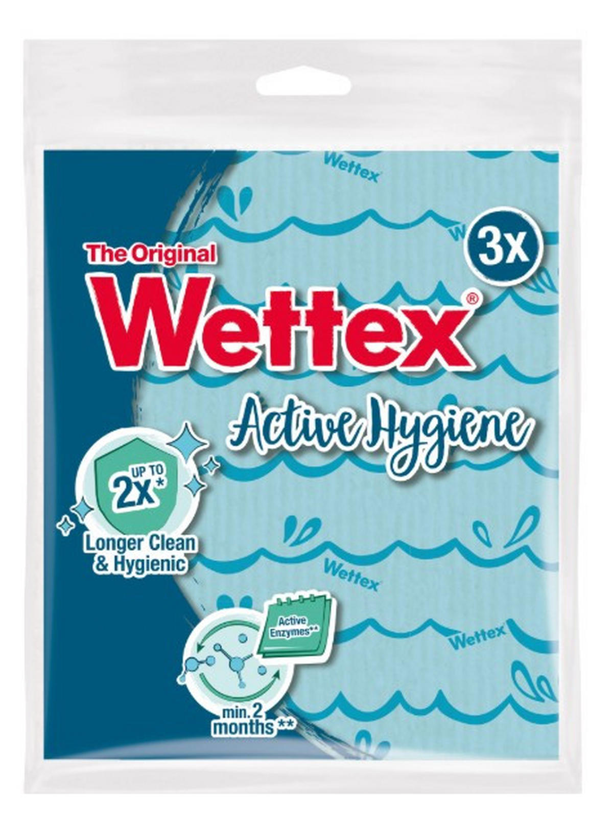 Wettex active hygiene 3-pack - multicolor, Basics, plast (38/55/22,1cm) - Best Price