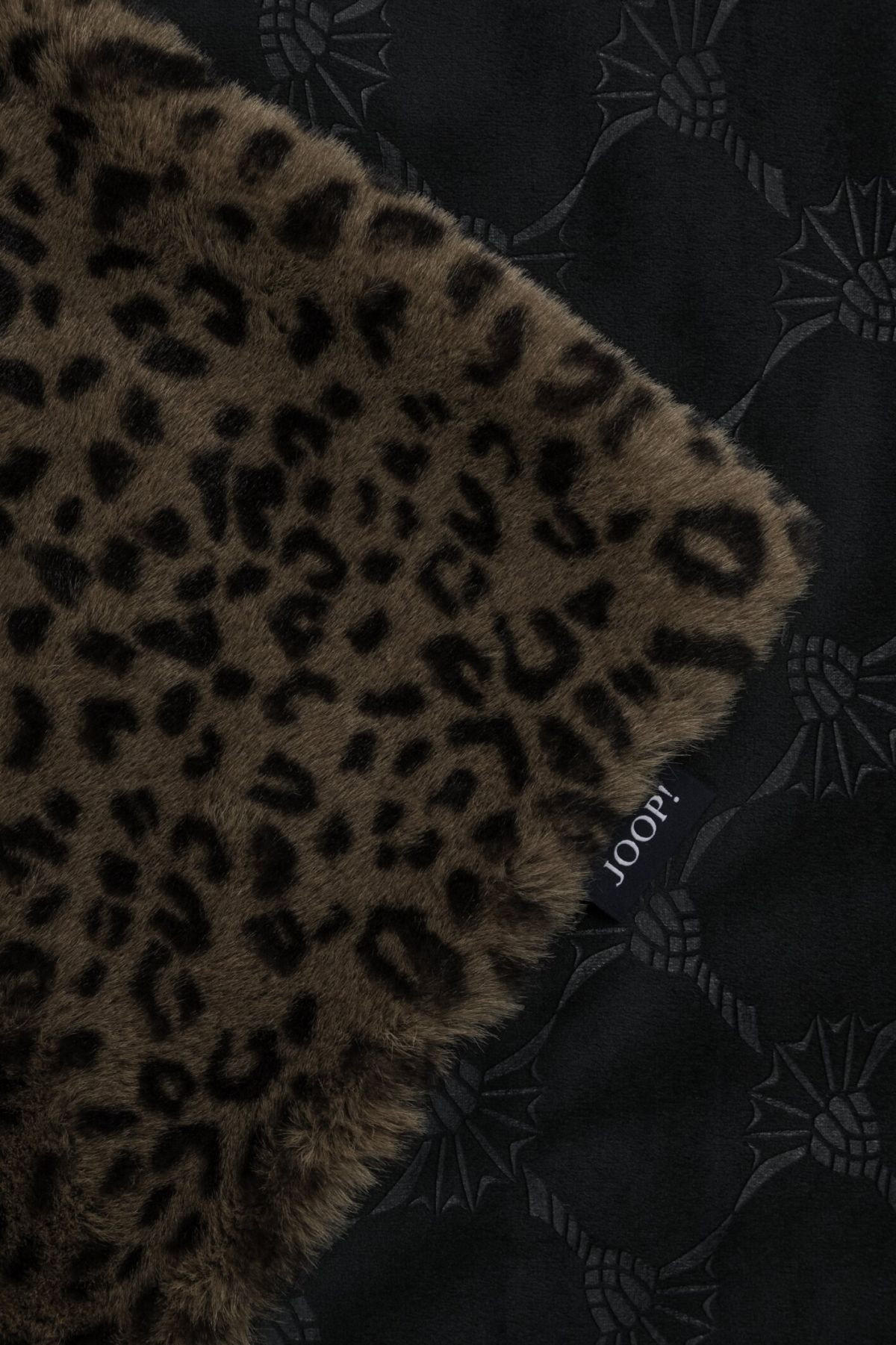 Thumbnail - Joop! Plaid J!Leonesse, Schwarz, Beige, Hellbraun, Textil, Animalprint, 130x170 cm, Double face, Wohntextilien, Decken, ...