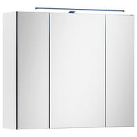 SPIEGELSCHRANK 80/70/23 cm  - Schwarz/Weiß, Basics, Glas/Holzwerkstoff (80/70/23cm) - MID.YOU