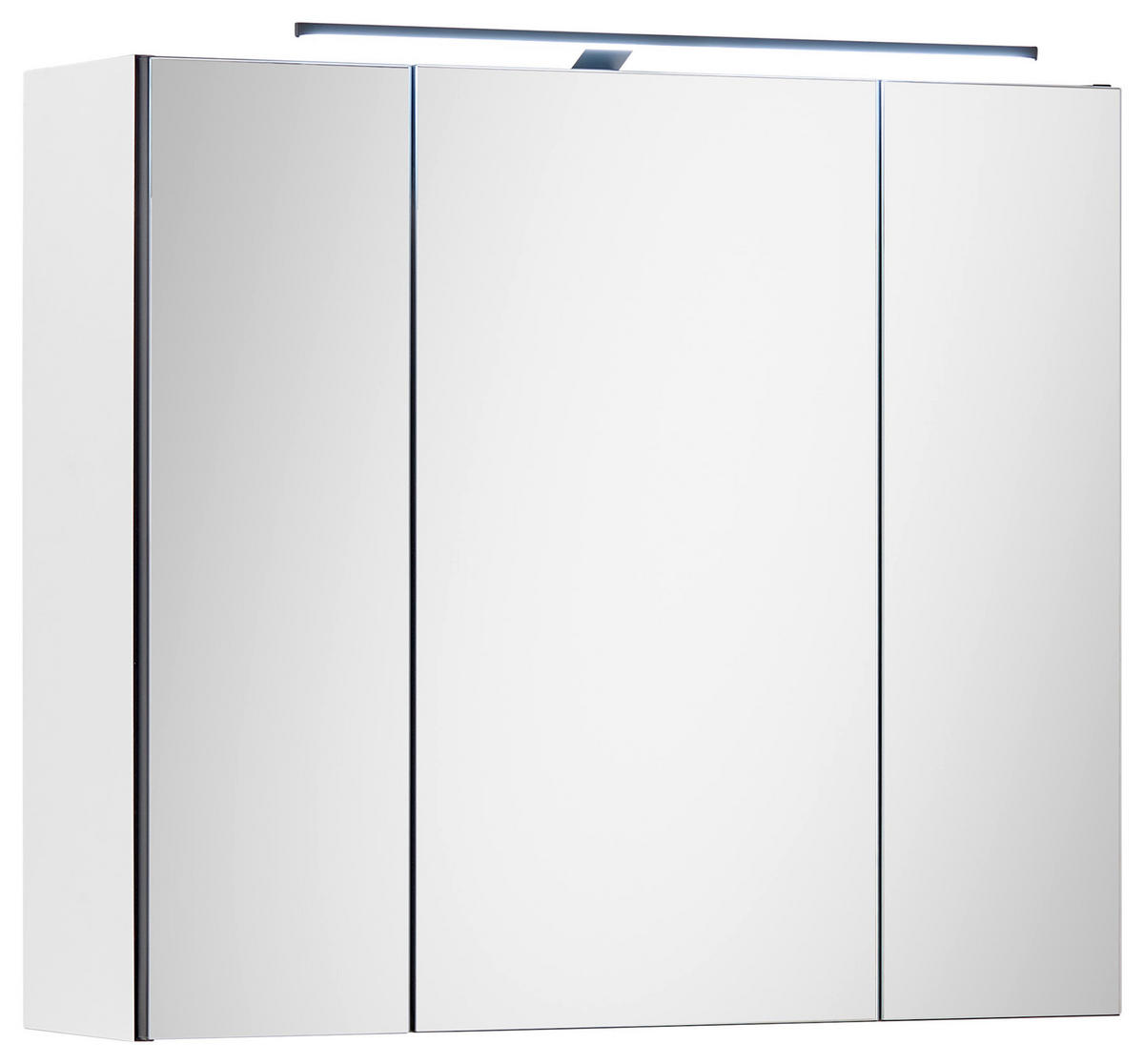 SPIEGELSCHRANK 80/70/23 cm  - Schwarz/Weiß, Basics, Glas/Holzwerkstoff (80/70/23cm) - MID.YOU