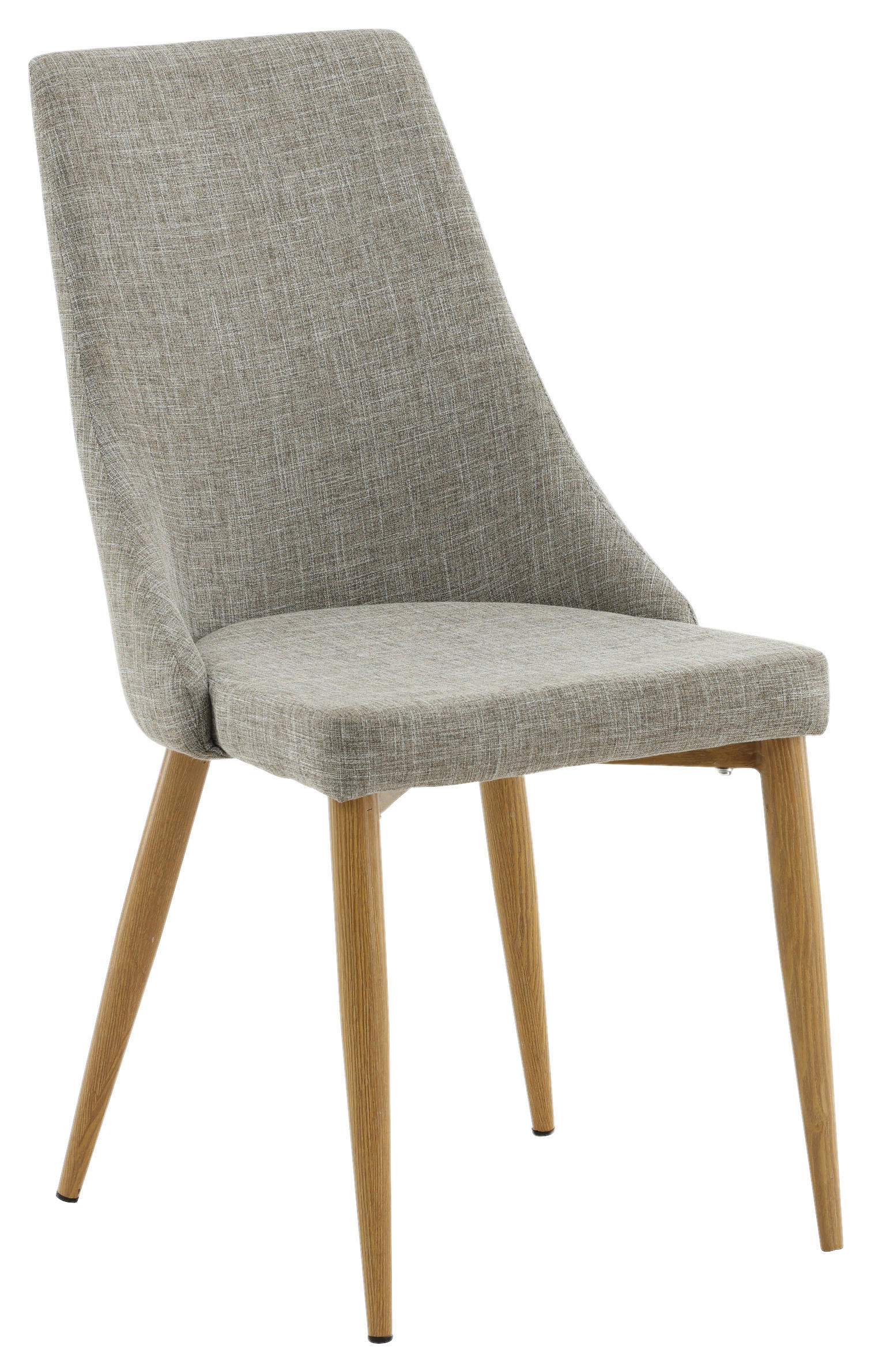 STUHL-SET 2 Stück  in Stahl Textilgeflecht Metall, Textil  - Beige/Hellgrau, Design, Textil/Metall (46.5/91/63cm) - Livetastic