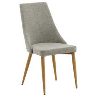 STUHL-SET 2 Stück  in Stahl Textilgeflecht  - Beige/Hellgrau, Design, Textil/Metall (46.5/91/63cm) - Livetastic