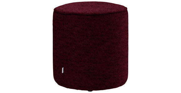 HOCKER in Textil Bordeaux  - Bordeaux, Design, Textil (44/46/44cm) - Belluti