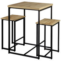 BÁRSZETT - fekete/vad tölgy, Basics, természetes anyagok/fém (60/88/60cm)