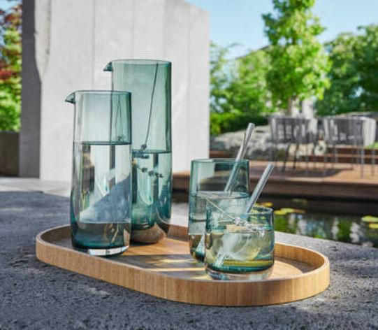 Thumbnail - ASA Karaffe Sarabi, Grün, Glas, 0,7 L, 22 cm, Ausgießer, Kaffee & Tee, Kannen, Karaffen