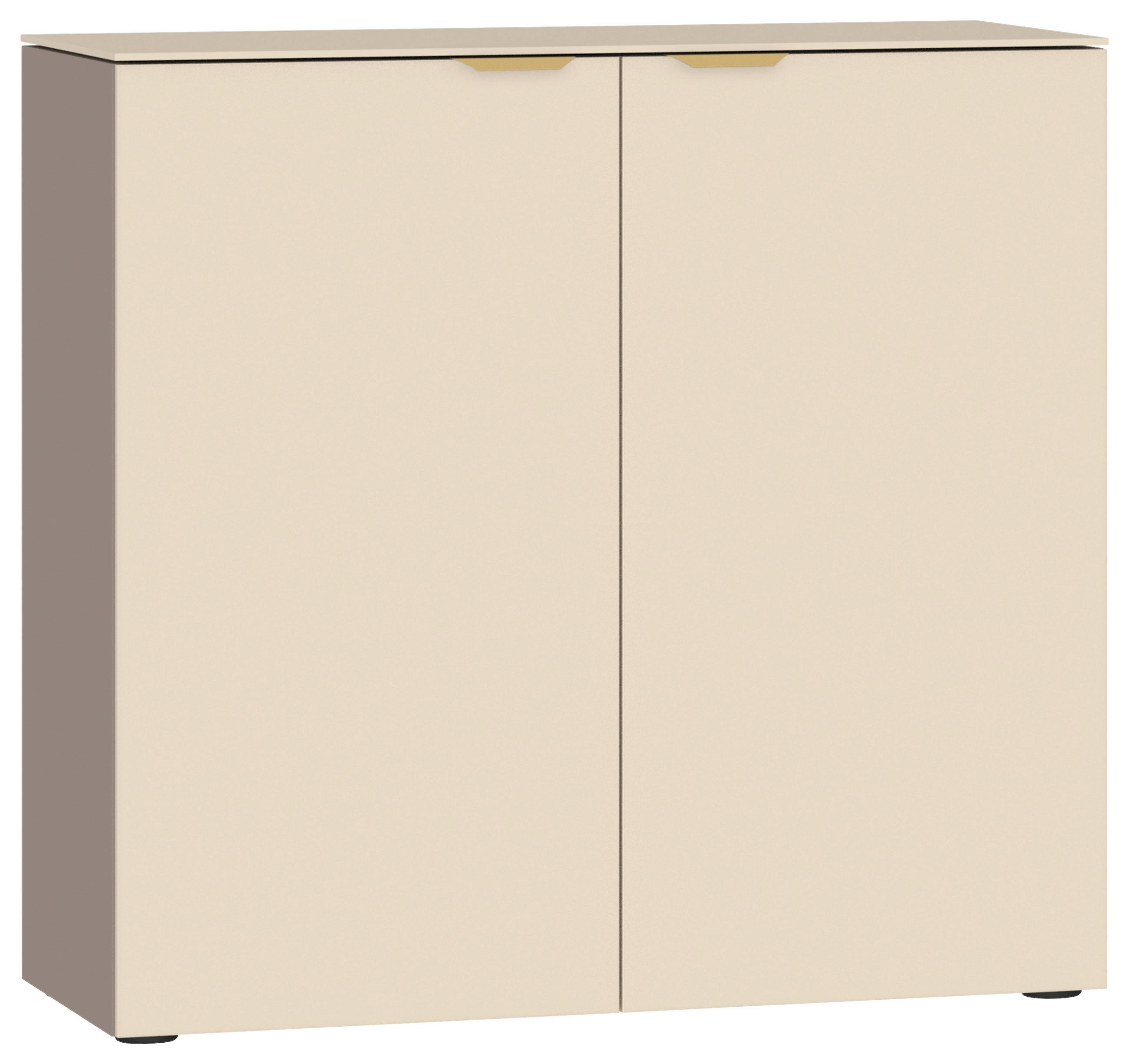 KOMMODE , 90/87/43 cm,  - Hellbraun/Creme, Design, Glas/Holzwerkstoff (90/87/43cm) - Jutzler
