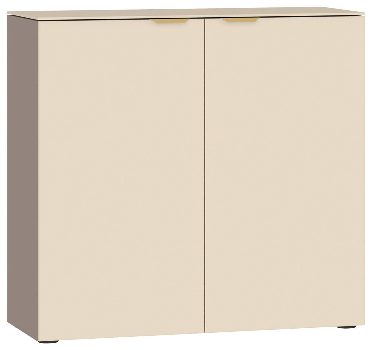 KOMMODE , 90/87/43 cm,  - Hellbraun/Creme, Design, Glas/Holzwerkstoff (90/87/43cm) - Jutzler