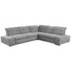 ECKSOFA inkl. Funktion in Flachgewebe Grau  - Chromfarben/Grau, Modern, Kunststoff/Textil (283/254cm) - Sit & More