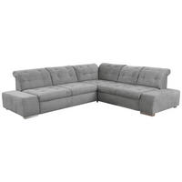 ECKSOFA inkl. Funktion in Flachgewebe Grau  - Chromfarben/Grau, Modern, Kunststoff/Textil (283/254cm) - Sit & More