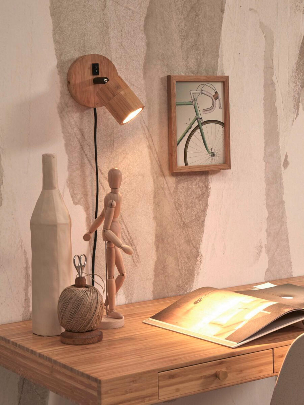 WANDLEUCHTE GOOD&MOJO  12/15/12 cm   - Naturfarben, Trend (12/15/12cm) - Good & Mojo