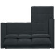 ECKSOFA  in Chenille Dunkelgrau  222/279 cm  - Dunkelgrau/Schwarz, KONVENTIONELL, Kunststoff/Textil (222/279cm) - Hom`in