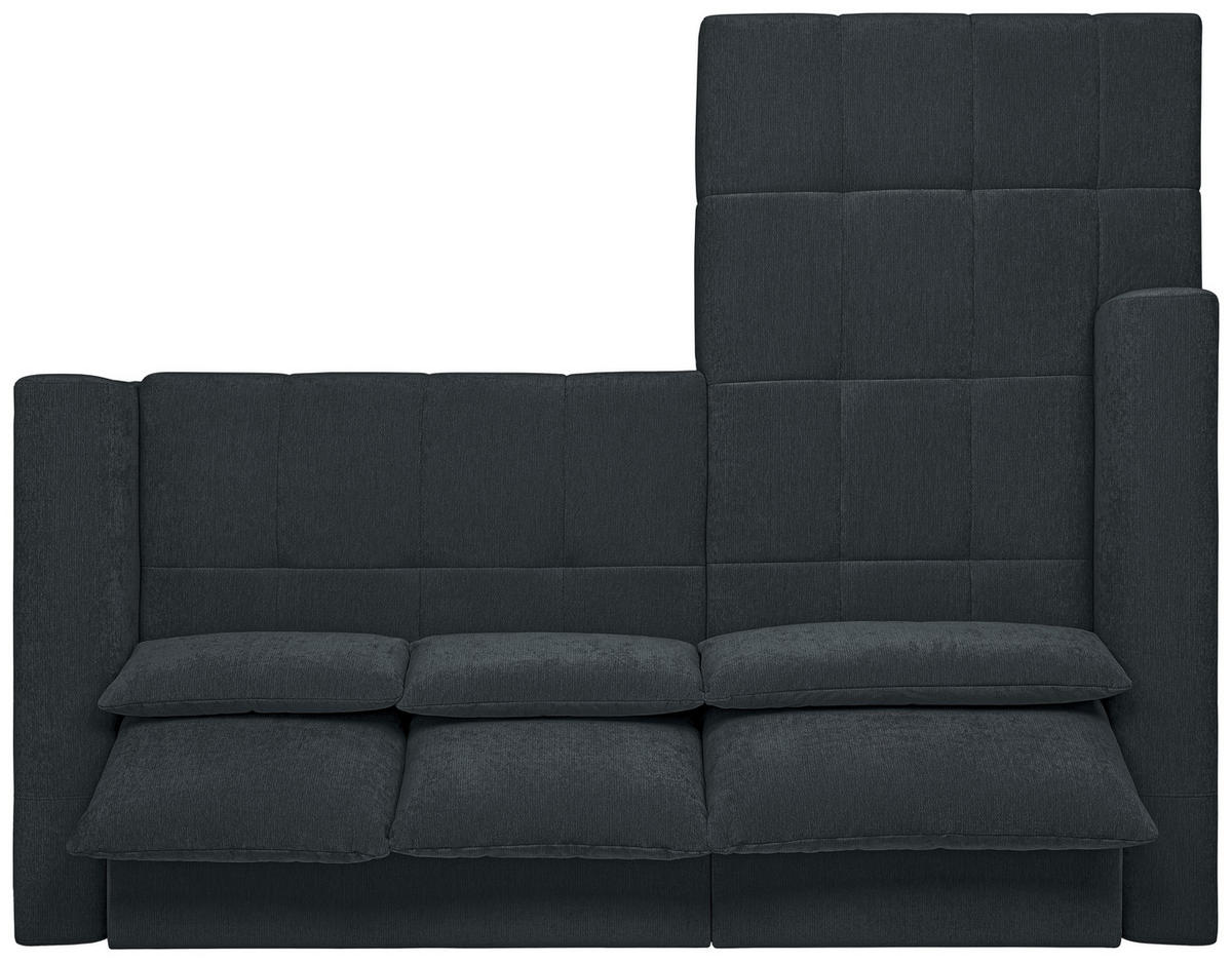 HÖRNSOFFA i chenille mörkgrå  - mörkgrå/svart, Klassisk, textil/plast (222/279cm) - MID.YOU