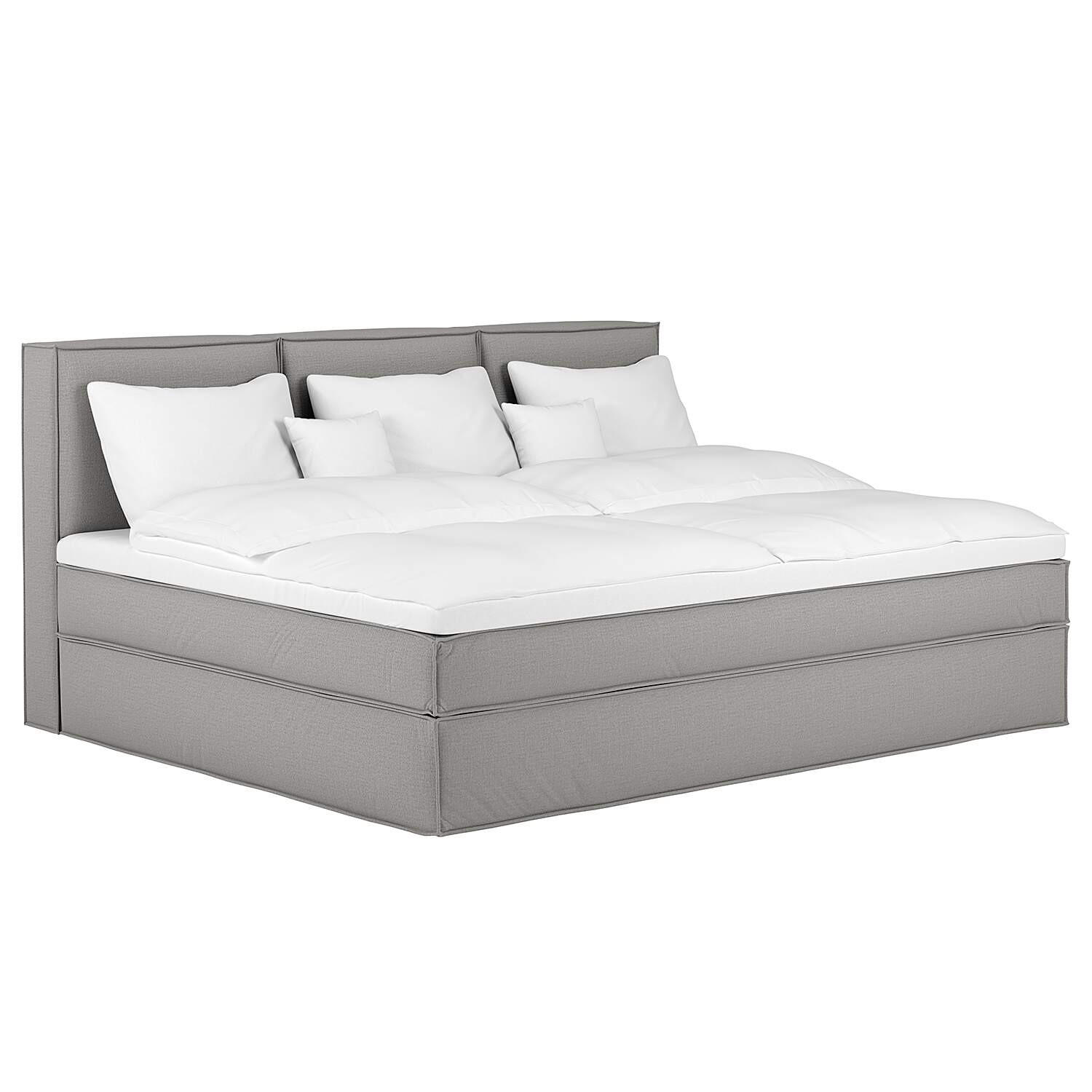 BOXSPRINGBETT 270/200 cm  in Hellgrau  - Hellgrau, Design, Textil (270/200cm) - home24