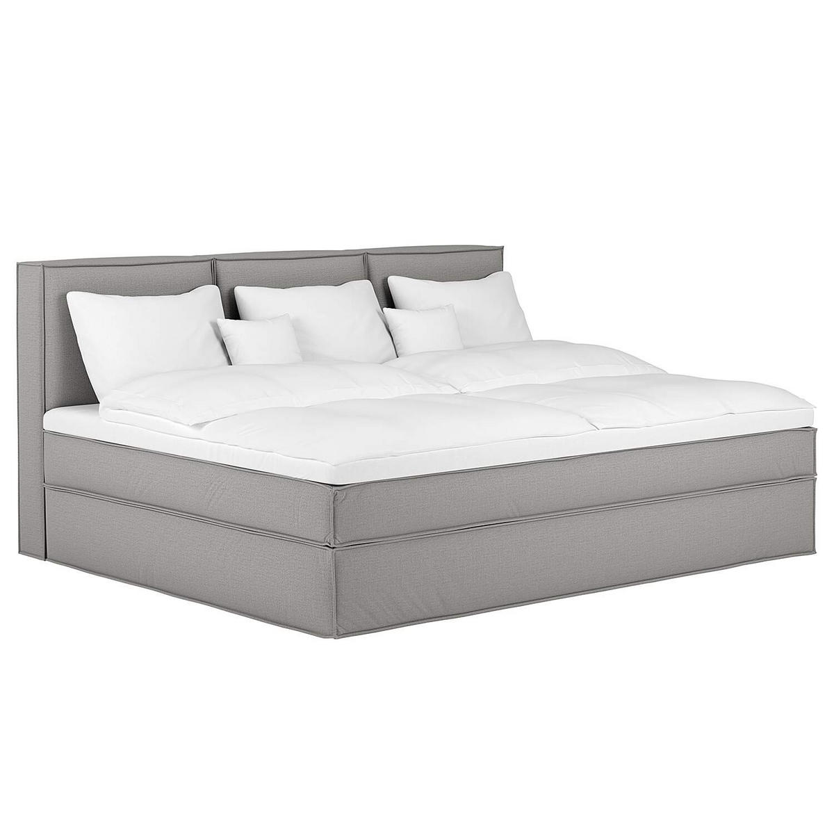 BOXSPRINGBETT 270/200 cm  in Hellgrau  - Hellgrau, Design, Textil (270/200cm) - home24