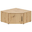 AUFSATZSCHRANK 101/35/79 cm  - Schwarz/Eiche Artisan, MODERN, Holzwerkstoff/Kunststoff (101/35/79cm) - Carryhome