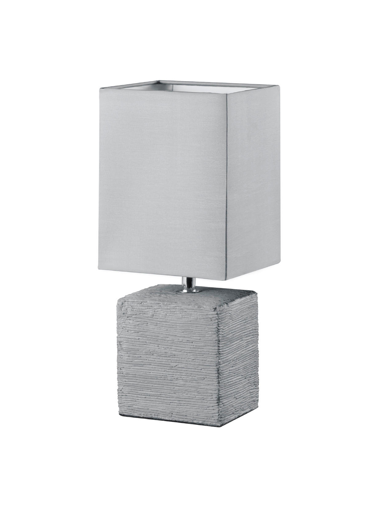 STONA LAMPA Ping  - boja titanijuma, Dizajnerski, tekstil/keramika (13/29/11cm)