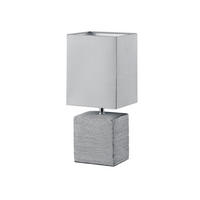 STONA LAMPA Ping  - boja titanijuma, Dizajnerski, tekstil/keramika (13/29/11cm)