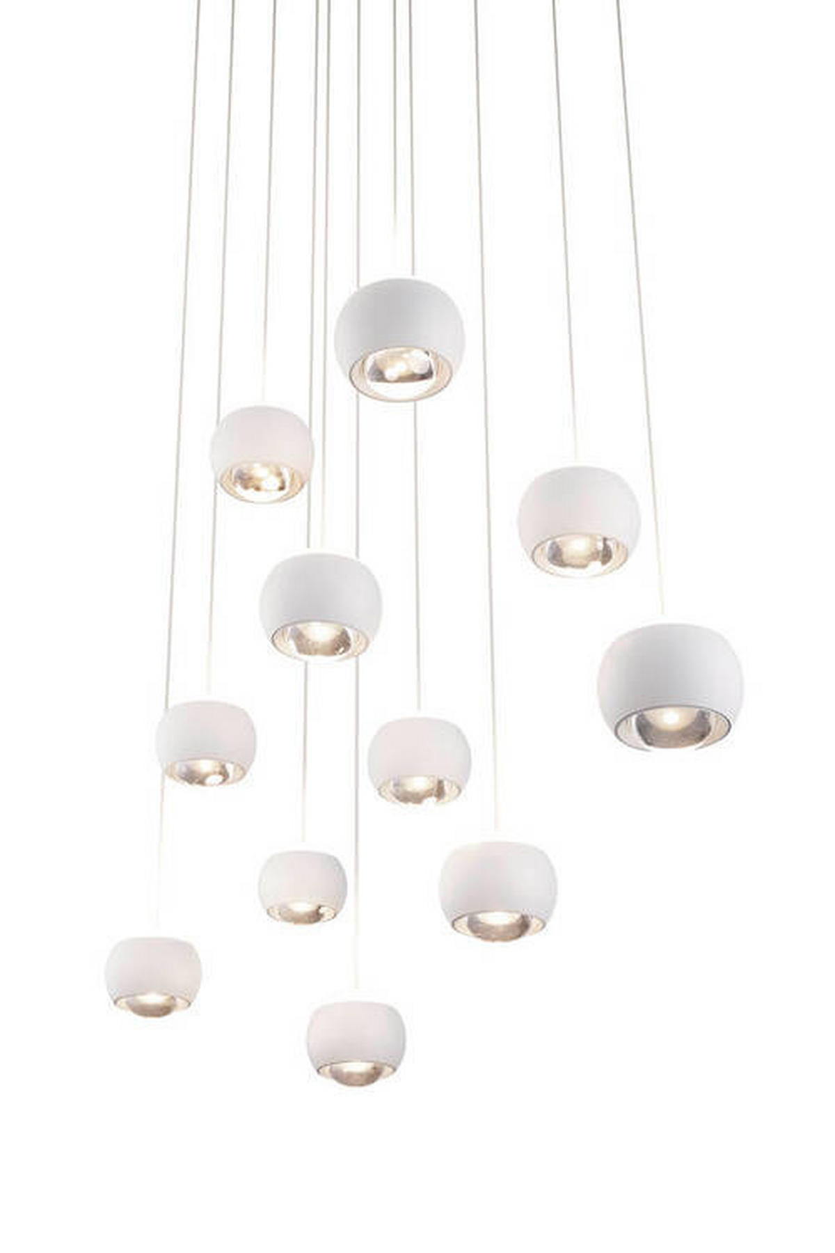 ZÁVĚSNÉ LED SVÍTIDLO, 114/30/200 cm  - bílá/průhledné, Design, kov/plast (114/30/200cm) - Musterring