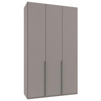 DREHTÜRENSCHRANK in Grau, Sahara  - Alufarben/Grau, Modern, Holzwerkstoff/Metall (135/236/58cm) - MID.YOU