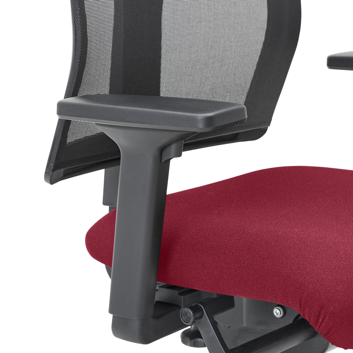 DREHSTUHL Bordeaux  - Bordeaux/Schwarz, KONVENTIONELL, Kunststoff/Textil (63/105/46cm) - Dieter Knoll