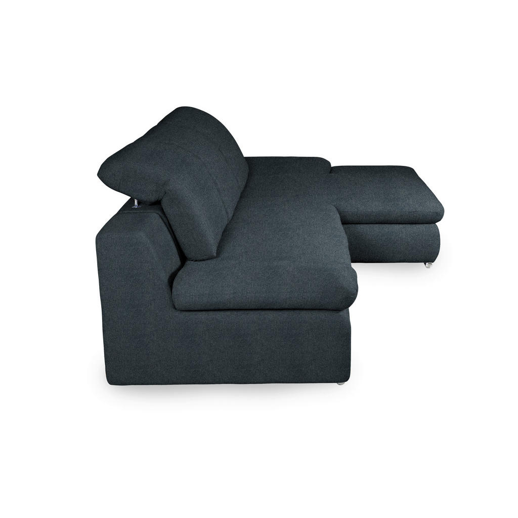 Thumbnail - Livetastic Ecksofa, Schwarz, Textil, 3-Sitzer, Ottomane rechts, L-Form, 286x165 cm, Made in EU, seitenverkehrt erhältlic...