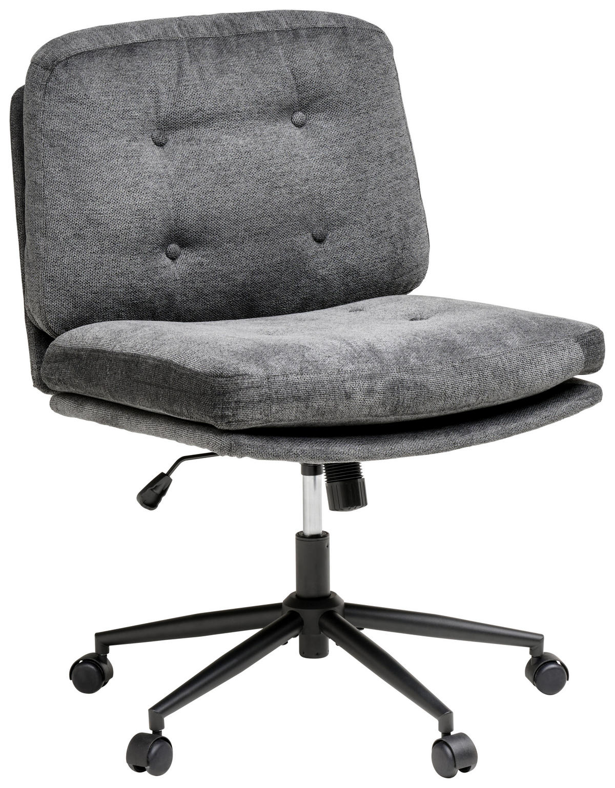 Scaun Rotativ, microfibră, gri - negru/gri, Modern, plastic/lemn (66/90/98/76cm) - MID.YOU