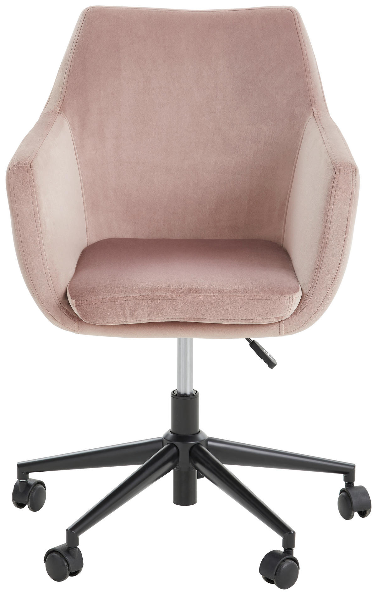 VRTLJIVI STOL tekstil roza  - roza/črna, Design, kovina/umetna masa (58/85-95/58cm) - MID.YOU