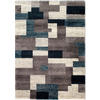 WEBTEPPICH 65/130 cm Astor Grid Grau, Petrol  - Petrol/Grau, KONVENTIONELL, Textil (65/130cm) - Novel