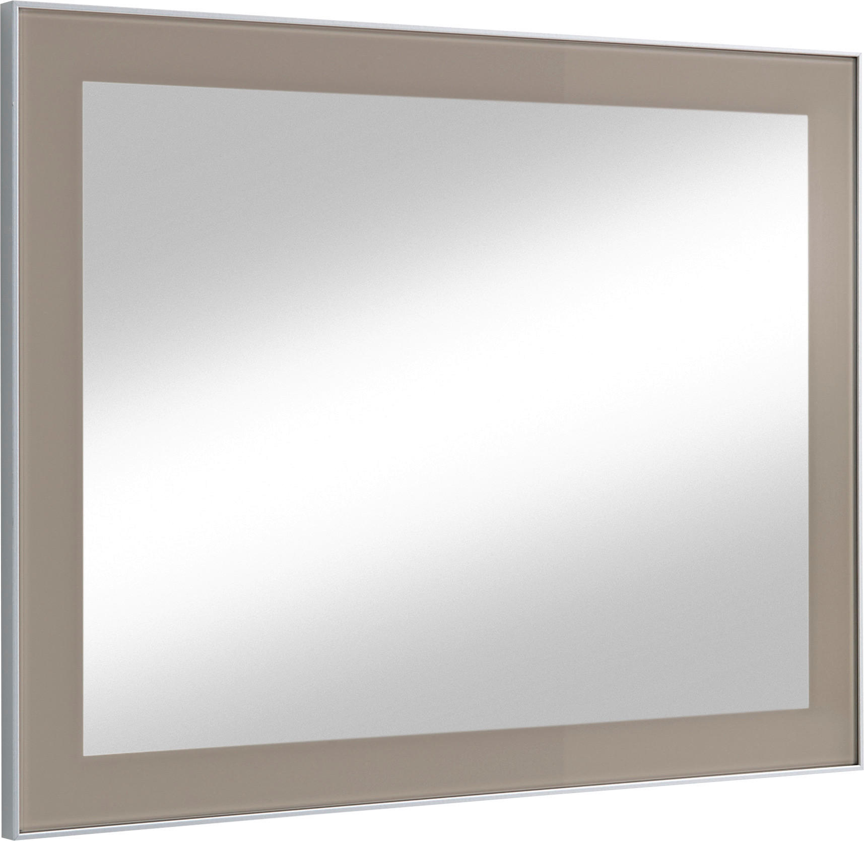 WANDSPIEGEL 80/60/2 cm - Taupe, Design, Glas (80/60/2cm) - Novel