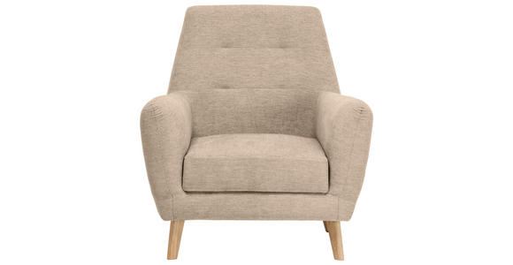 SESSEL in Webstoff Braun - Eichefarben/Braun, Design, Holz/Textil (90/105/84cm) - Carryhome