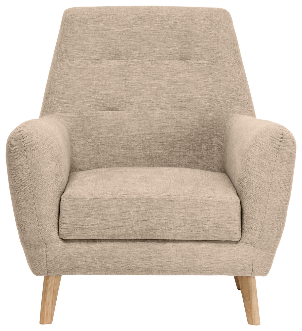 SESSEL in Webstoff Braun  - Eichefarben/Braun, Design, Holz/Textil (90/105/84cm) - Carryhome