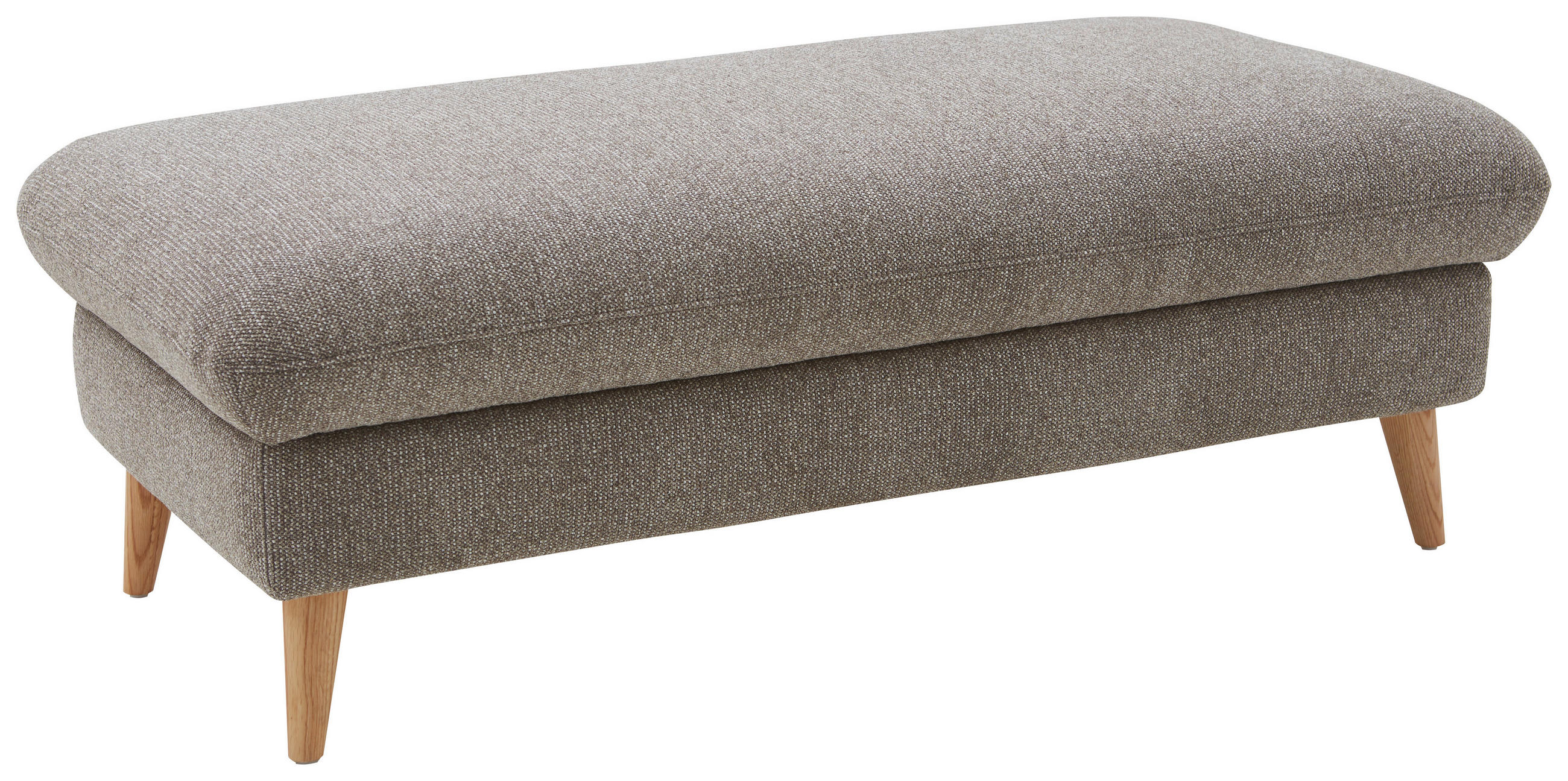 HOCKER Webstoff Eiche Greige  - Greige/Eichefarben, Design, Holz/Textil (132/85/67cm) - Dieter Knoll