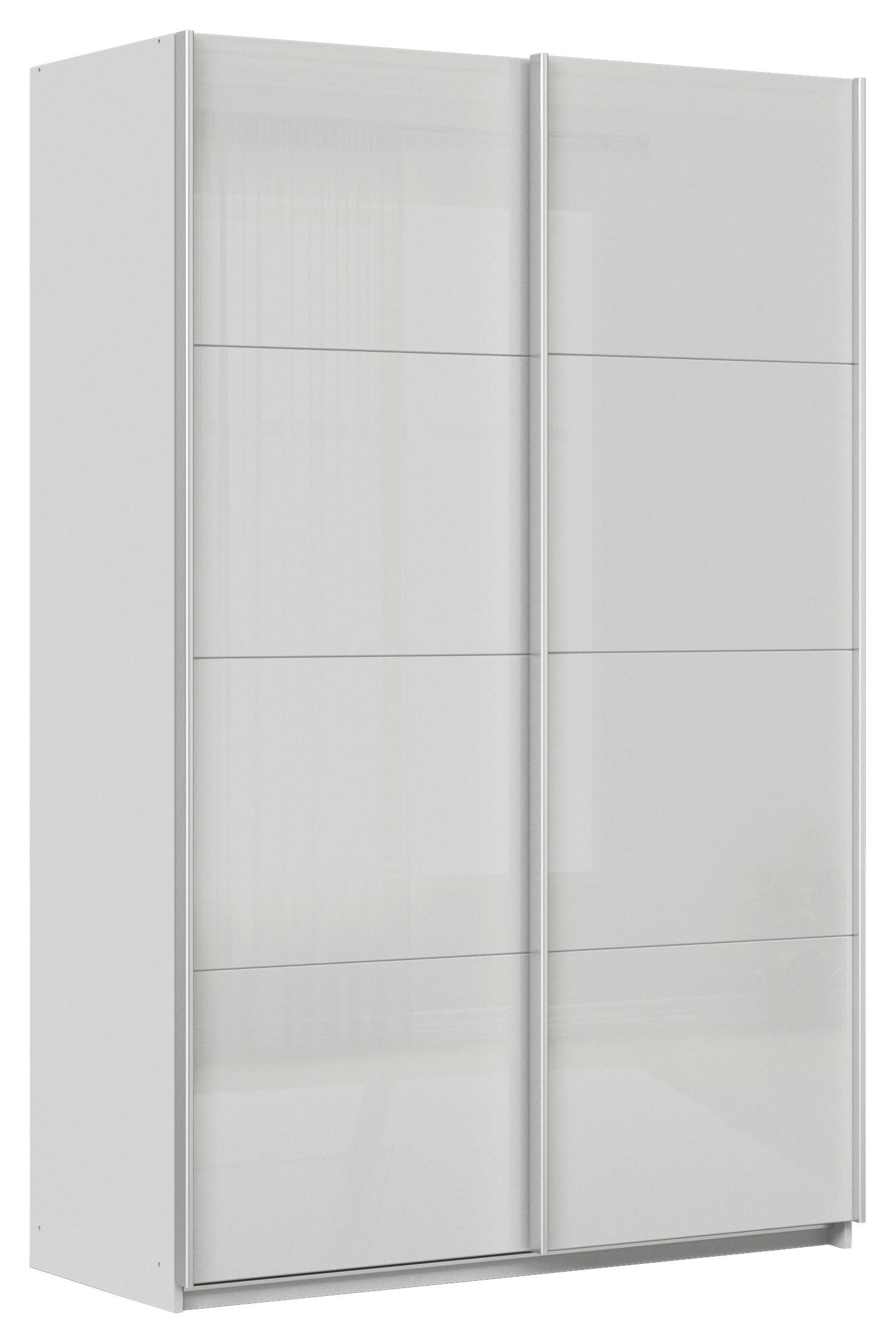 SCHWEBETÜRENSCHRANK  in Seidengrau  - Seidengrau/Alufarben, KONVENTIONELL, Glas/Holzwerkstoff (181/210/62cm) - Xora