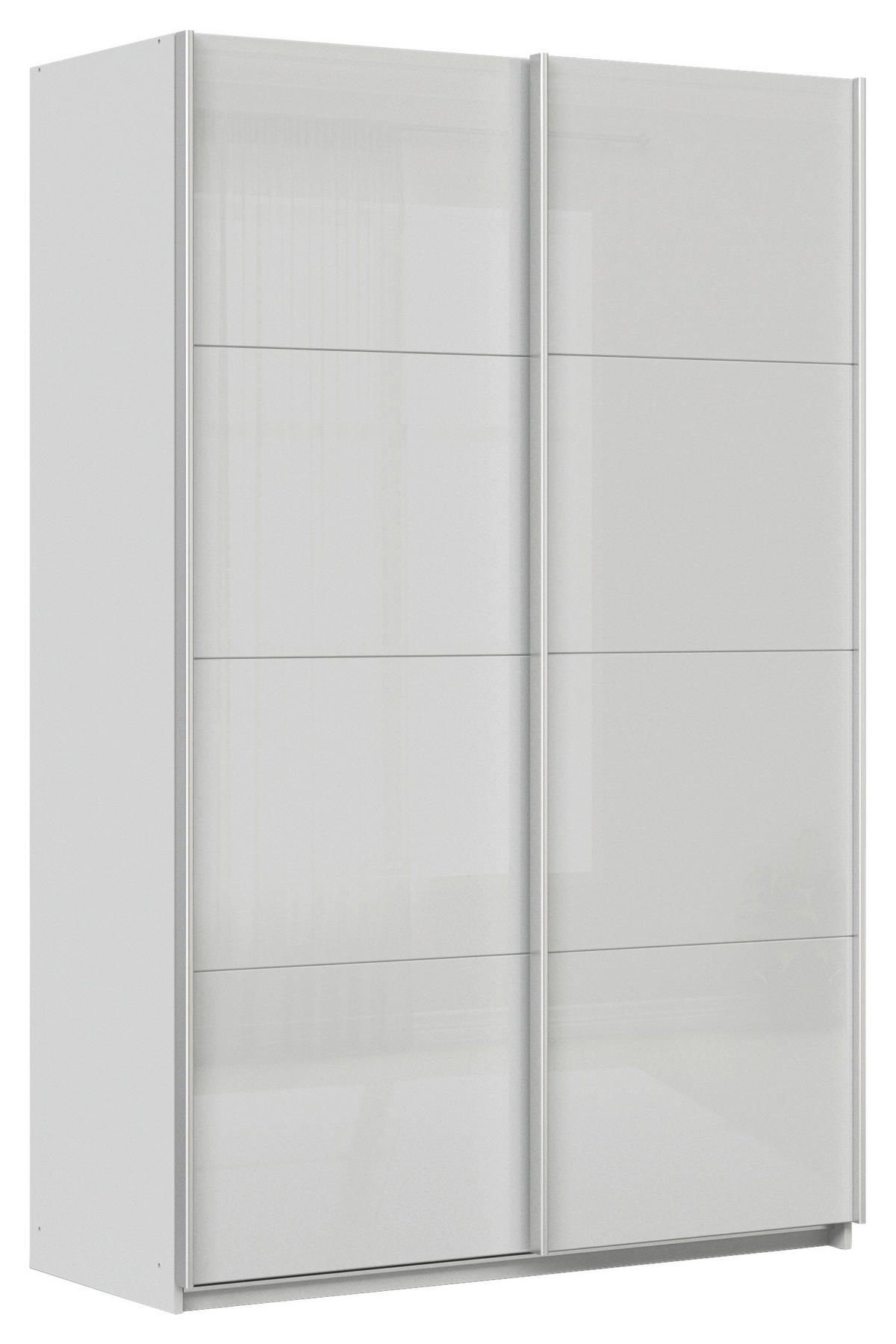 SCHWEBETÜRENSCHRANK  in Seidengrau  - Seidengrau/Alufarben, KONVENTIONELL, Glas/Holzwerkstoff (181/210/62cm) - Xora