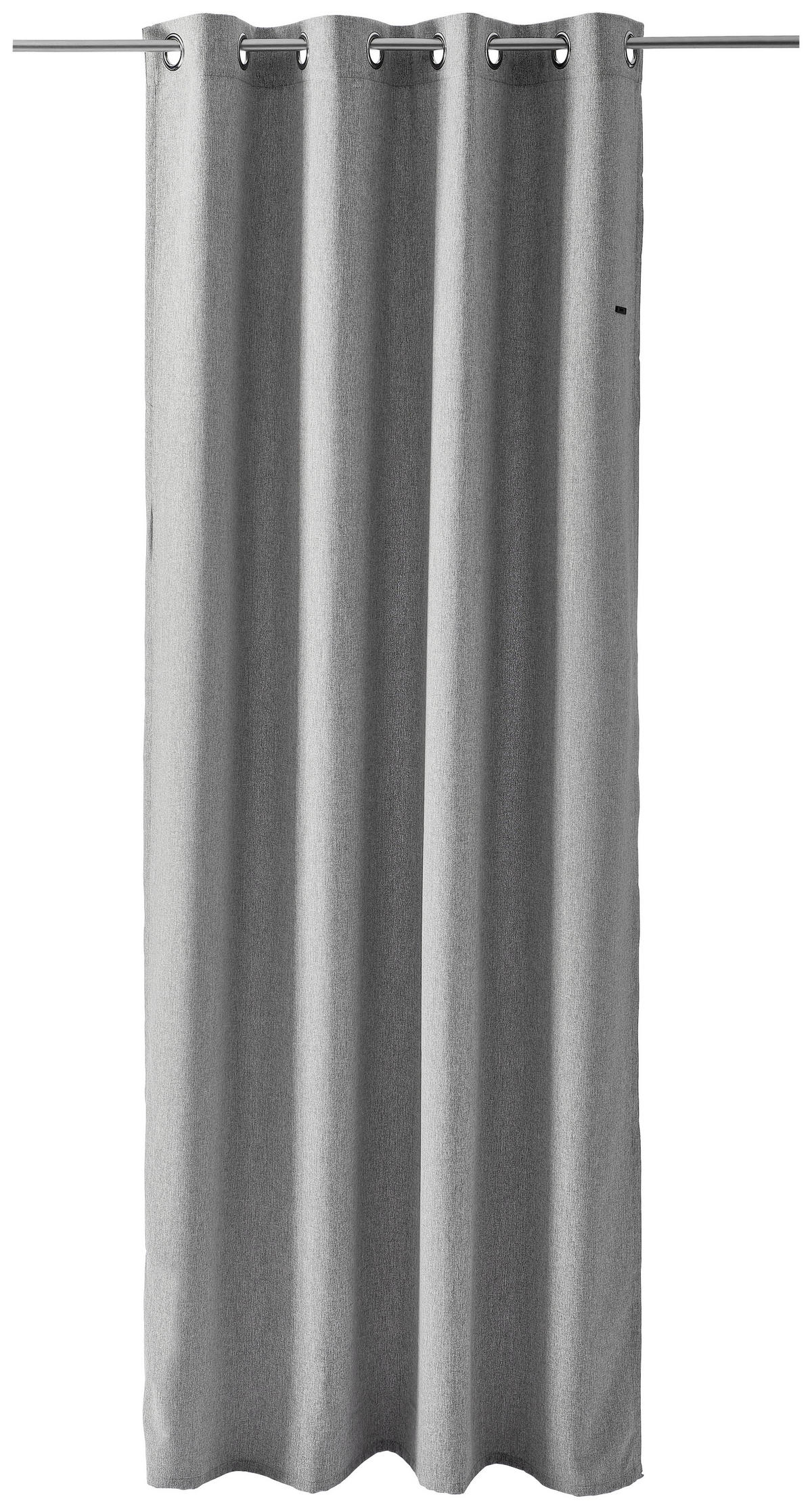 ZÁVĚS S OČKY, neprůsvitné, 140/250 cm - světle šedá, Basics, textil (140/250cm) - Esprit